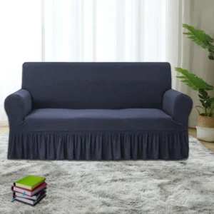 Frill Style Micro Mesh Sofa Cover (Grey Color)