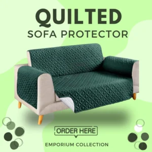 Ultrasonic Quilted Sofa Cover (Green Color)