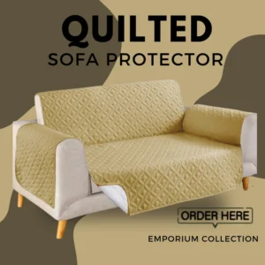 Ultrasonic Quilted Sofa Cover (Skin Golden)