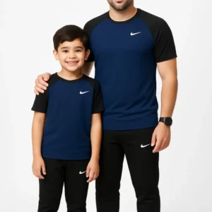 Like Father Navy & Black Kings wear Summer Tracksuit