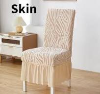 Zebra Valvet Frill Chair Cover (Skin Golden Color)